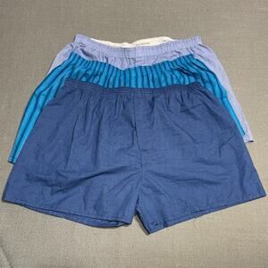 Fruit of the Loom Men's Lot of 3 Blue Boxer Shorts Size 2XL (44-46) NWOT